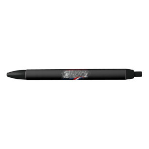 Netherlands flag black ink pen