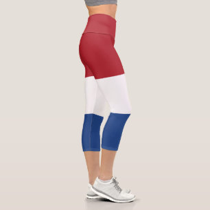 Netherlands Flag Capri Leggings