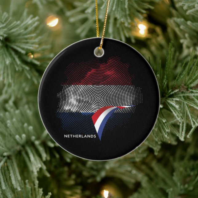 Netherlands flag ceramic tree decoration (Tree)