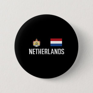 Netherlands Flag Footbyll Soccer Fan Men Women Kid 6 Cm Round Badge