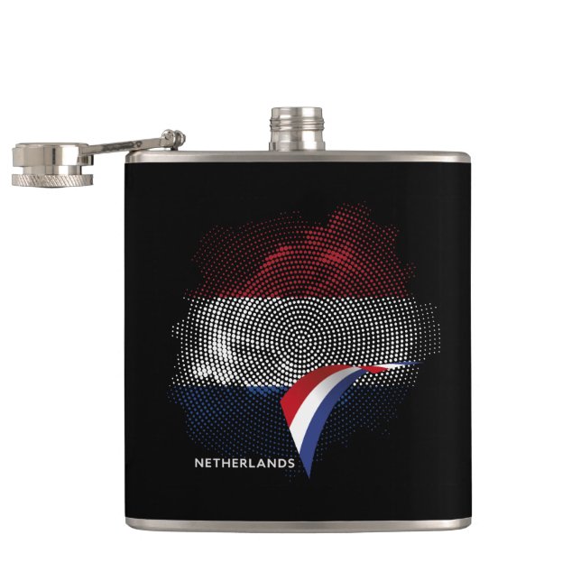 Netherlands flag hip flask (Opened)