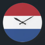 Netherlands Flag Large Clock<br><div class="desc">Netherlands Flag</div>