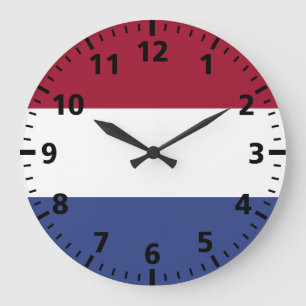 Netherlands Flag Large Clock