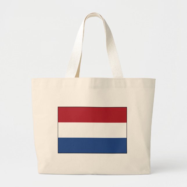 Netherlands Flag Large Tote Bag (Front)