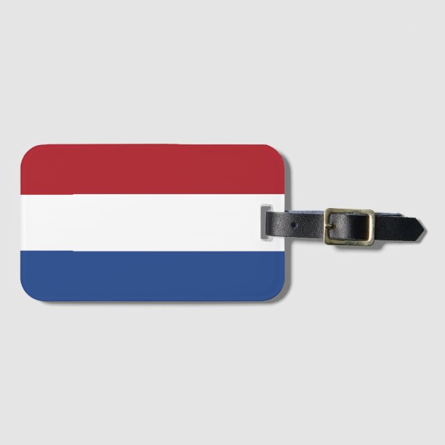 Netherlands Flag Luggage Tag (Front Horizontal)