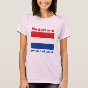 Netherlands Flag + Map + Text T-Shirt