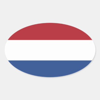 Netherlands* Flag Oval Sticker