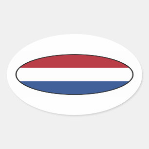 Netherlands Flag Oval Sticker