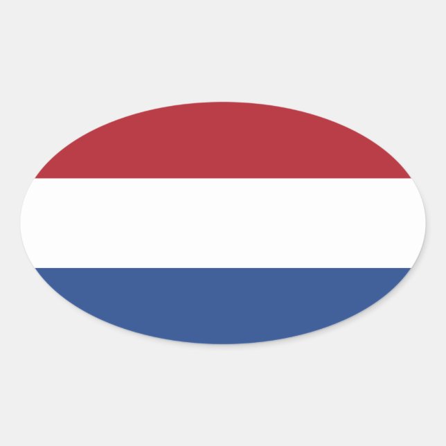 Netherlands Flag Oval Sticker (Front)