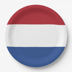 Netherlands Flag Paper Plate
