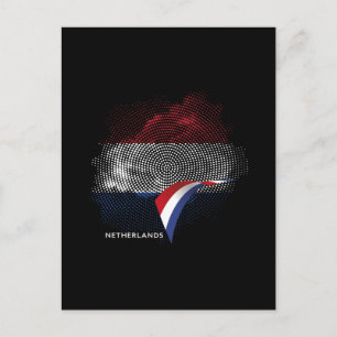 Netherlands flag postcard