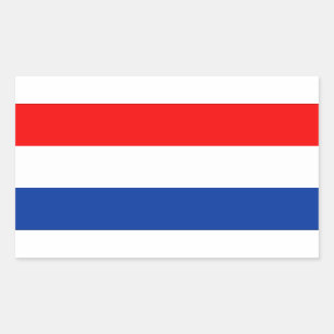 Netherlands flag rectangular sticker