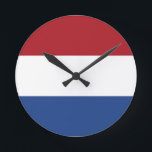 Netherlands Flag Round Clock<br><div class="desc">Netherlands Flag</div>