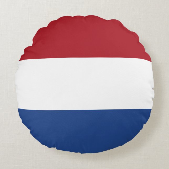 Netherlands Flag Round Cushion (Front)