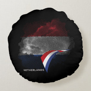 Netherlands flag round cushion
