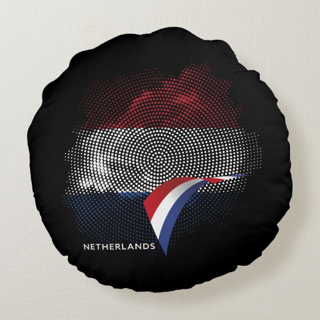 Netherlands flag round cushion (Back)