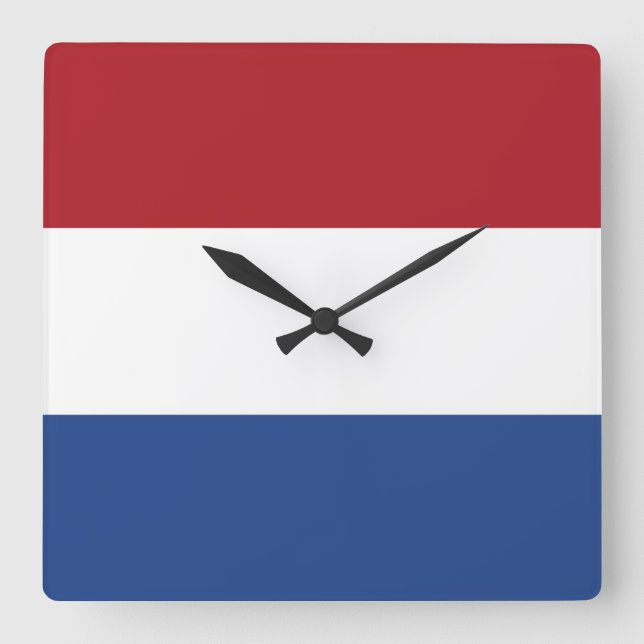 Netherlands Flag Square Wall Clock (Front)