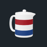 Netherlands Flag Teapot<br><div class="desc">Add a touch of Dutch elegance to your tea collection with our exclusive teapot featuring the flag of the Netherlands! Crafted with meticulous attention to detail, this teapot is more than just a functional item; it’s a celebration of Dutch heritage and cultural pride. The striking design prominently displays the iconic...</div>