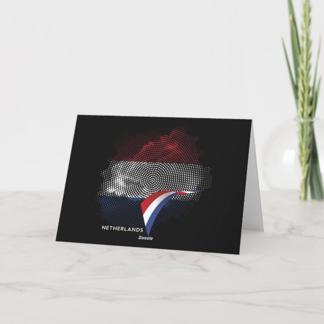 Netherlands flag thank you card (Back)