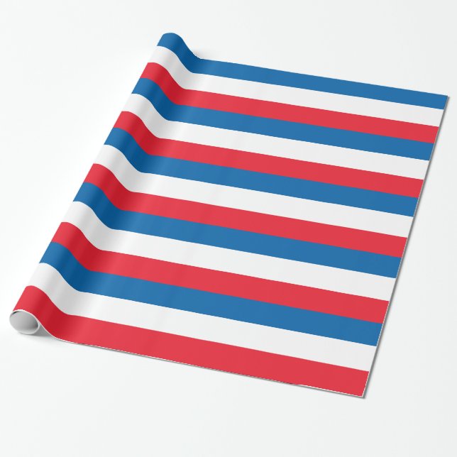 Netherlands Flag Wrapping Paper (Unrolled)