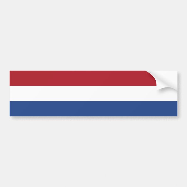 Netherlands/Holland/Dutch/Hollander Flag Bumper Sticker (Front)