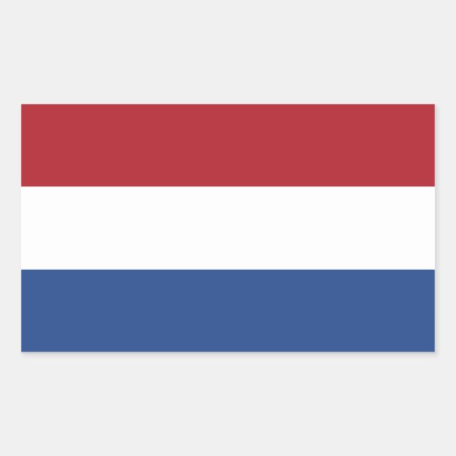 Netherlands/Holland/Dutch/Hollander Flag Rectangular Sticker (Front)