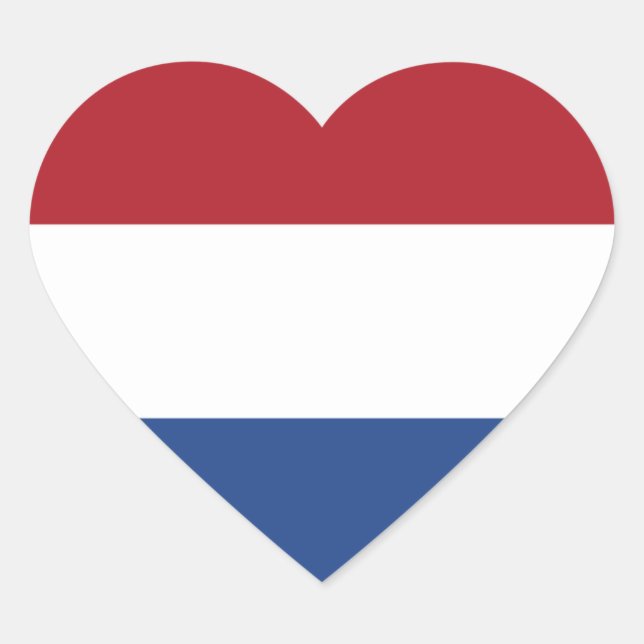 Netherlands/Holland/Dutch/Hollander Heart Flag Heart Sticker (Front)