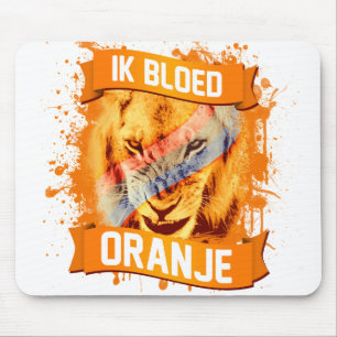 Netherlands "I Bleed Orange" in Dutch Mouse Mat