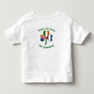 Netherlands Ireland USA Shamrock Flag Personalised Toddler T-Shirt