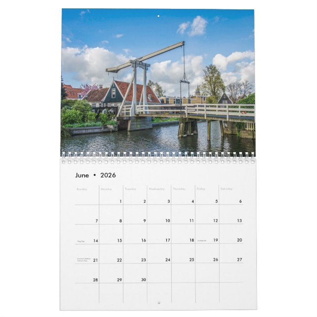 Netherlands landscapes calendar (Jun 2026)