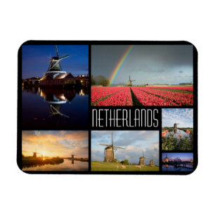 Netherlands landscapes collage travel photo magnet