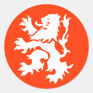 Netherlands Lion Classic Round Sticker