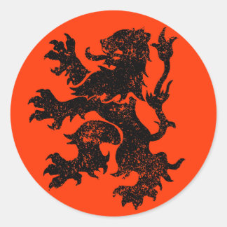 Netherlands Lion Classic Round Sticker