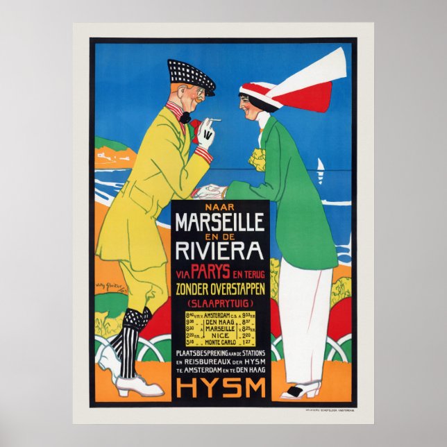 Netherlands Marseille Vintage Poster 1913 (Front)
