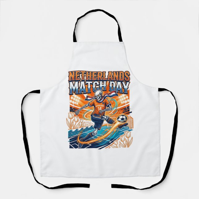 Netherlands Match Day Skeleton Striker Nations Hig Apron (Front)