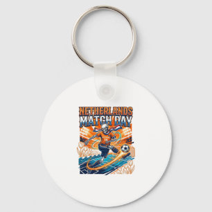 Netherlands Match Day Skeleton Striker Nations Hig Key Ring