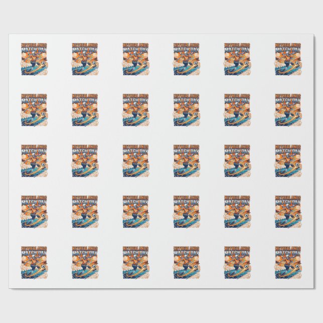 Netherlands Match Day Skeleton Striker Nations Hig Wrapping Paper (Flat)