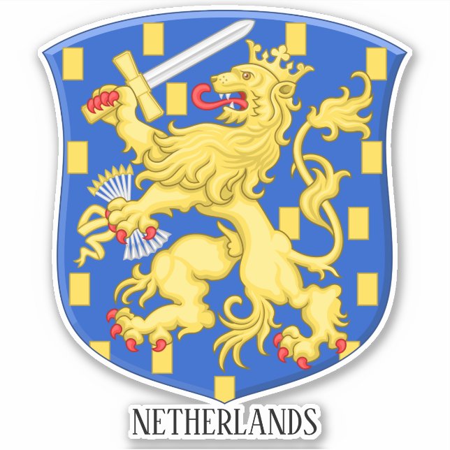 Netherlands National Coat Of Arms Patriotic (Front)