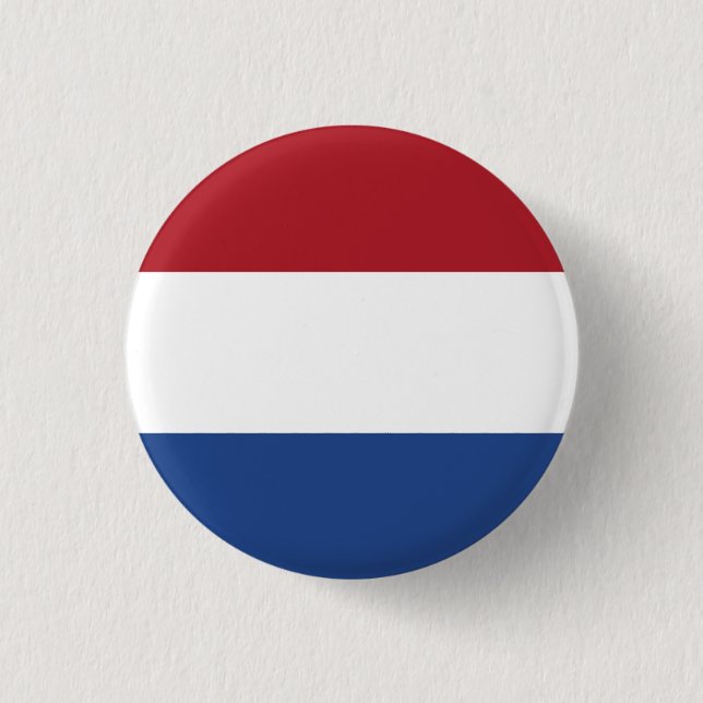 Netherlands National Flag 3 Cm Round Badge (Front)