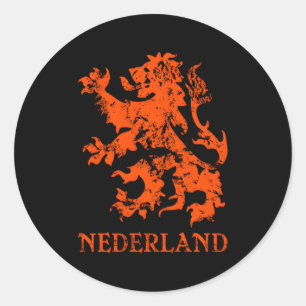 Netherlands Nederland Dutch Lion Classic Round Sticker