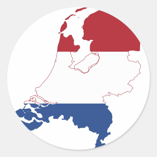 Netherlands NL Classic Round Sticker (Front)