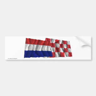 Netherlands & Noord-Brabant Waving Flags Bumper Sticker