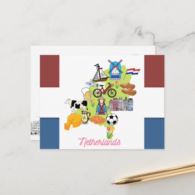 Netherlands Postcard (Front/Back In Situ)