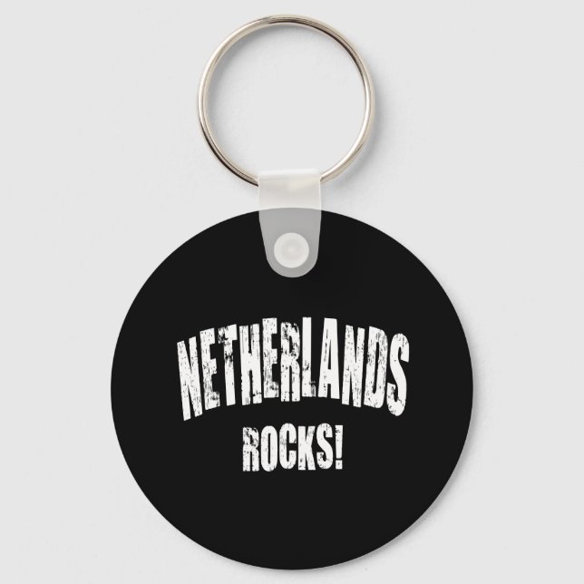 Netherlands Rocks! Key Ring (Front)
