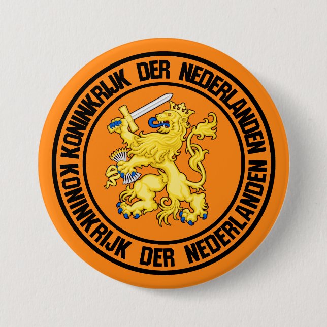Netherlands Round Emblem 7.5 Cm Round Badge (Front)