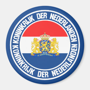 Netherlands Round Emblem Magnet