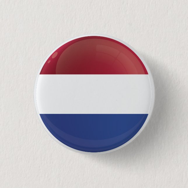 Netherlands  Round Icon Flag 3 Cm Round Badge (Front)