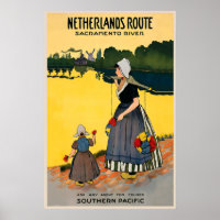 Netherlands Route Sacramento River USA Vintage