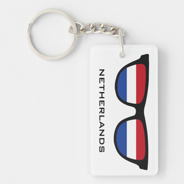 Netherlands Shades custom text & colour key chain (Front)