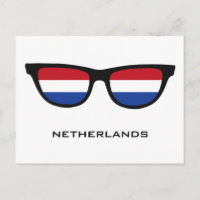Netherlands Shades custom text & colour postcard